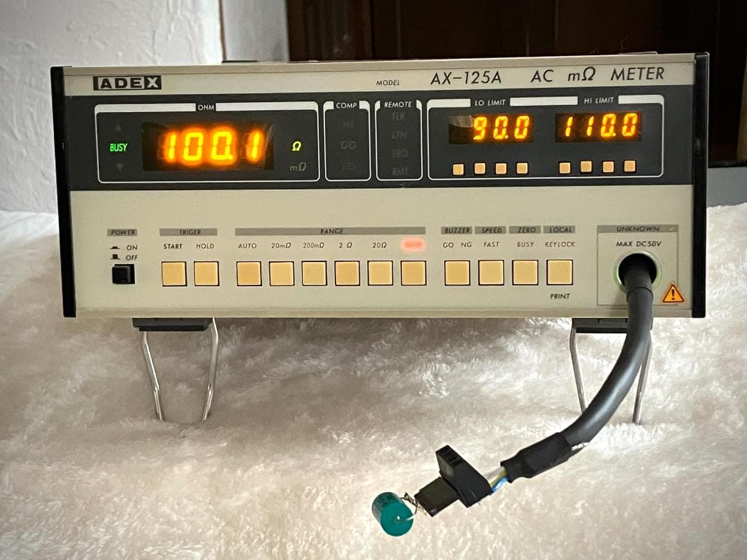 10uΩ分解能_ AC mΩメーター：Kelvin Holder,Clip付き