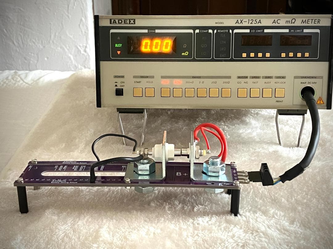 10uΩ分解能_ AC mΩメーター：Kelvin Holder,Clip付き