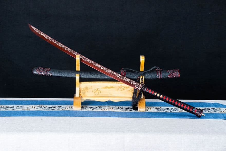 武具　刀装具　日本刀　模造刀   居合刀 烈梅紅誅繍春刀