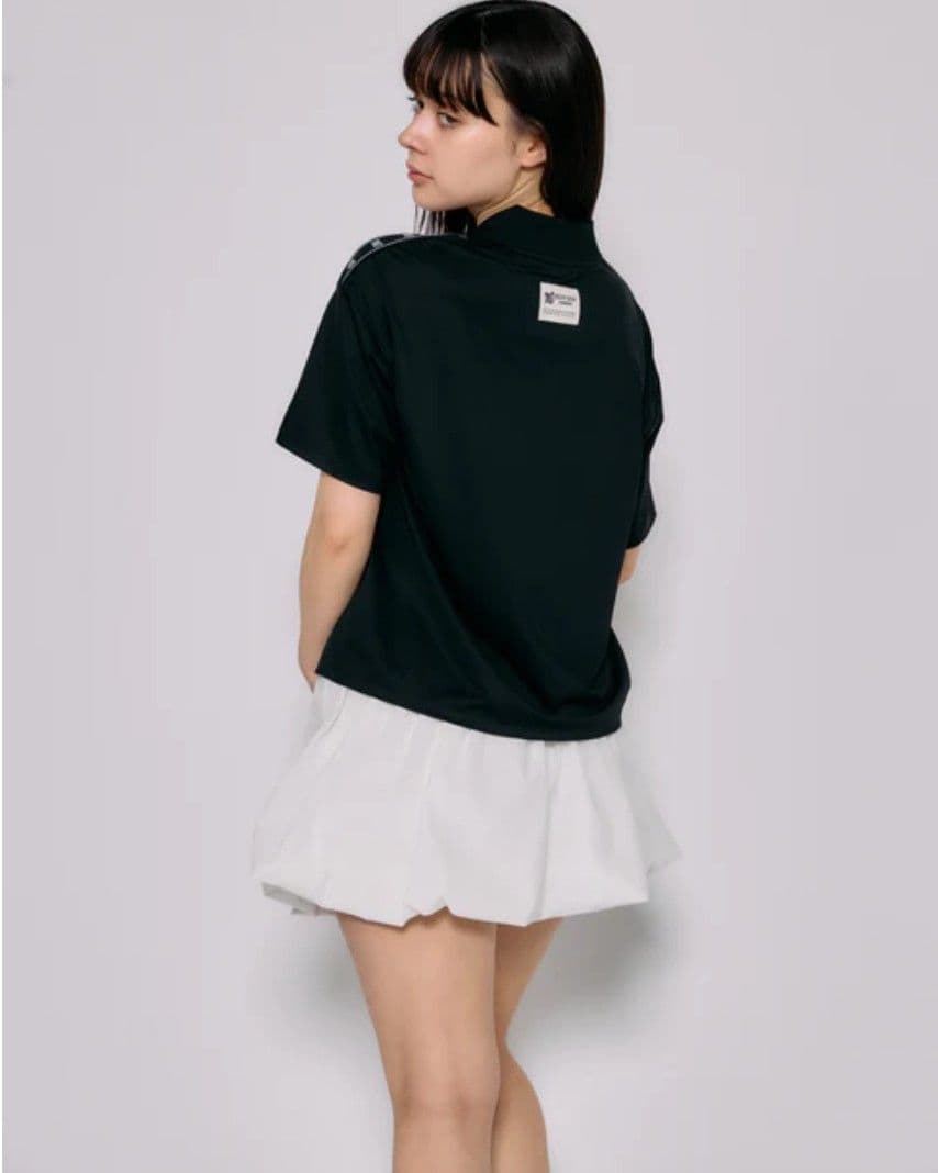 S ラフロッグ RUFFLOG ゴルフ レディース 半袖 シャツ ブラック