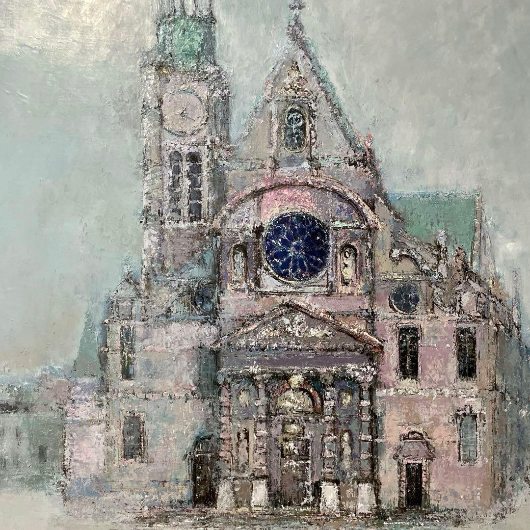 朝比奈 隆『サンテ ティエンヌ デュモン』原画 F12 日本橋ギャラリー取扱作