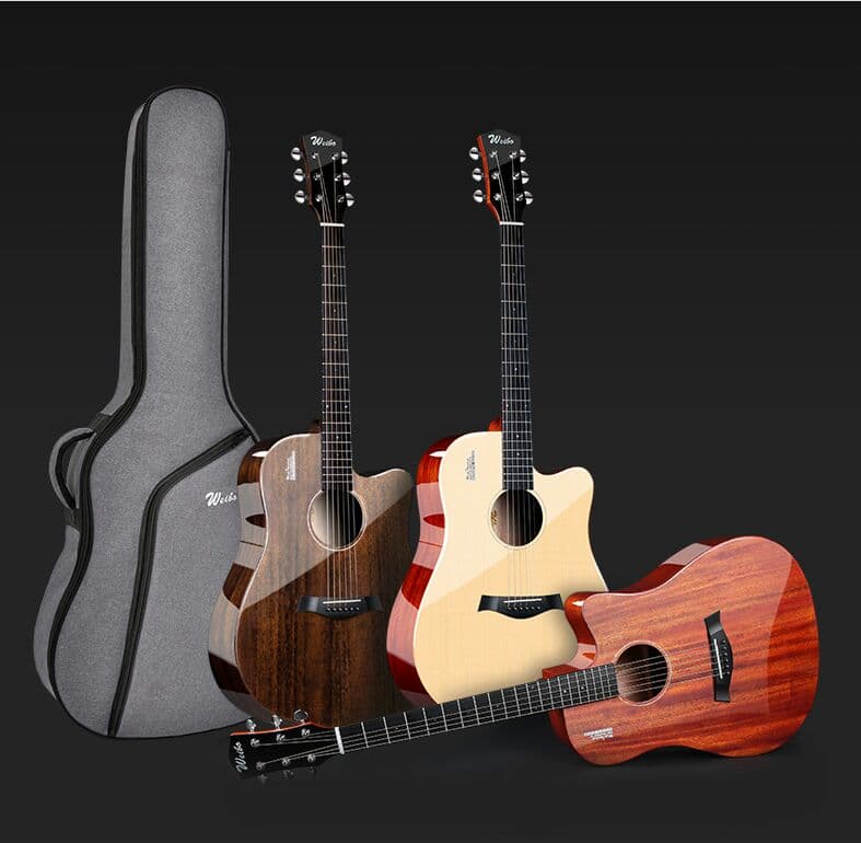 40インチ型光沢単板木ギター初心者(男女共通)