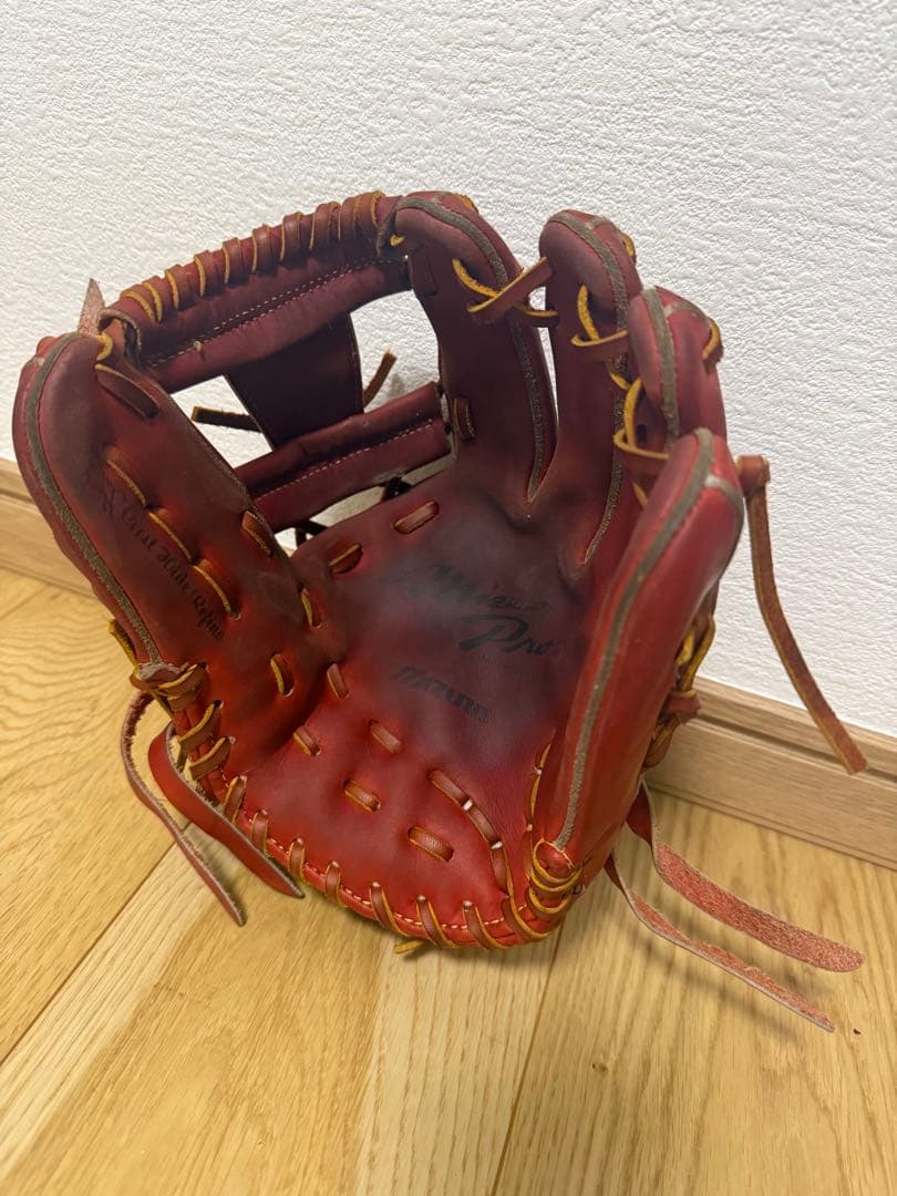 ミズノプロ軟式グローブ 赤