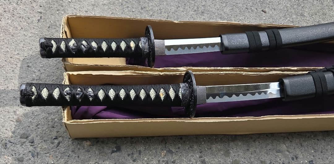 模造刀 黒石目 大刀 小刀 2本セット