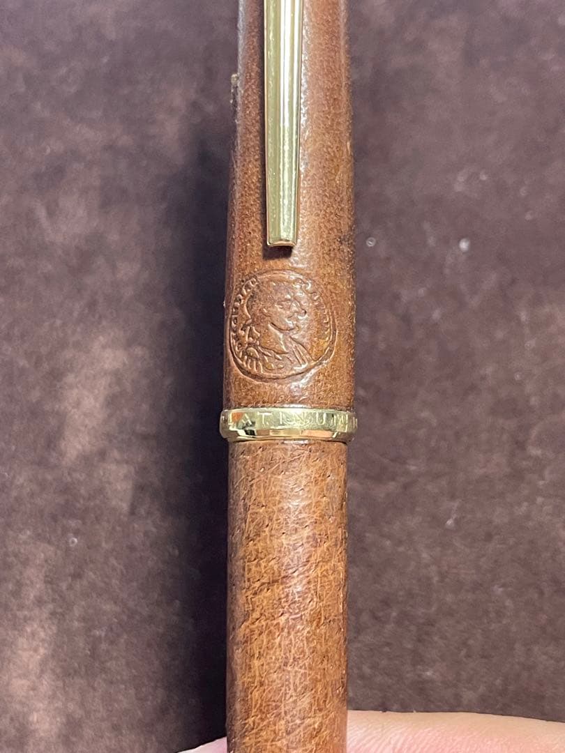 PLATINUM プラチナ 万年筆 18K ペン先 ブラウン レザー調