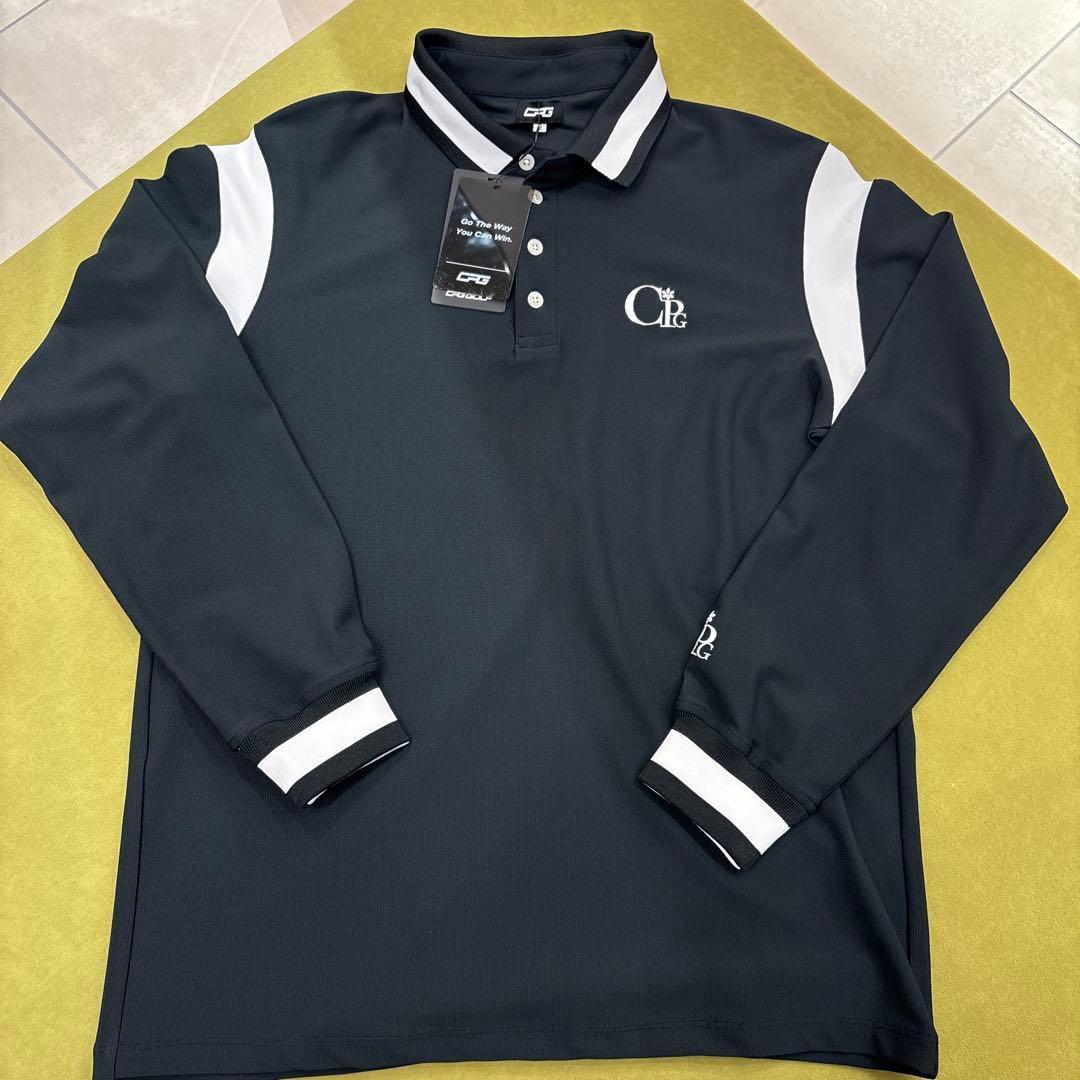 CPG GOLFブラック 長袖ポロシャツ サイズ2
