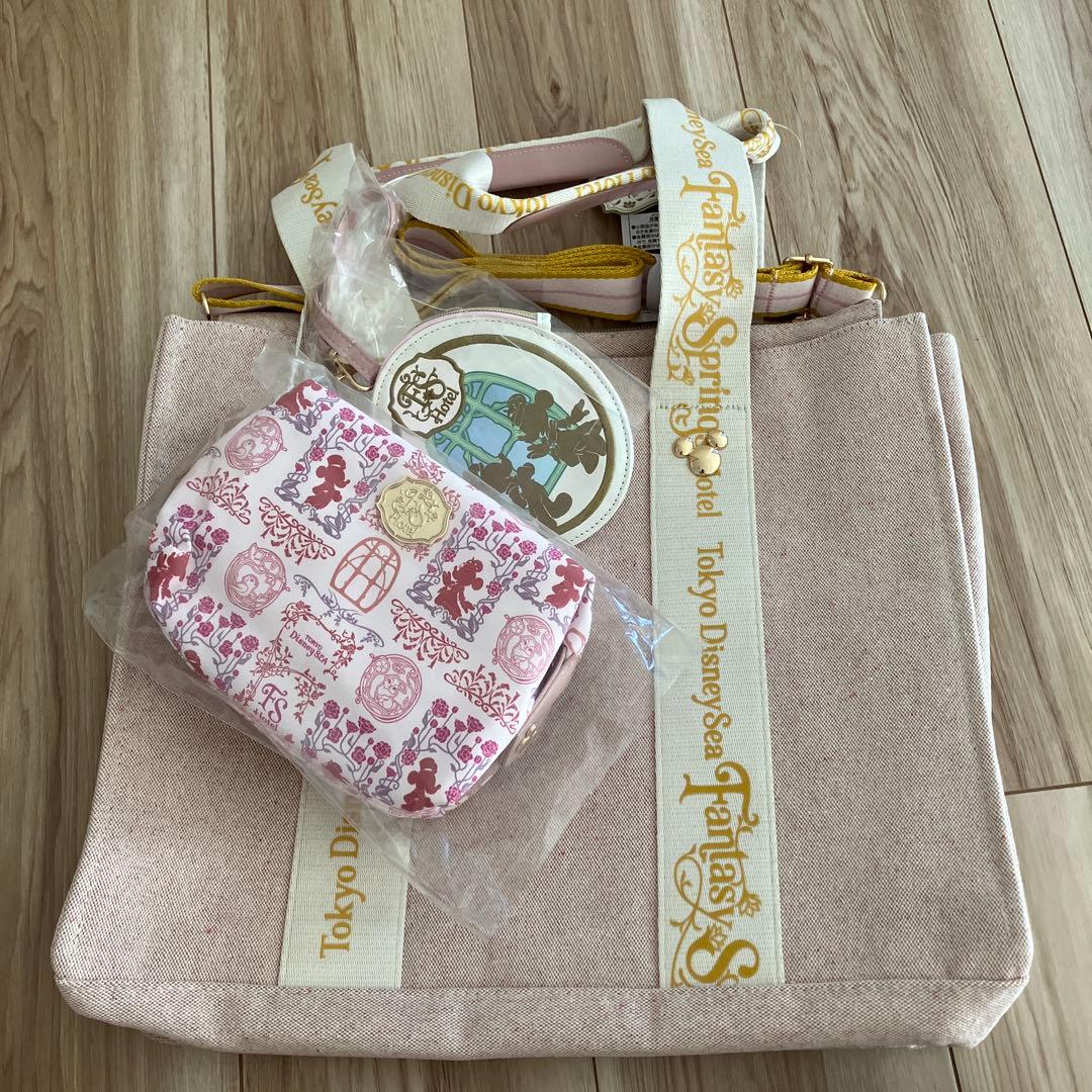東京ディズニーシー　ファンタジースプリングス　トートバッグ　ポーチ　ケース
