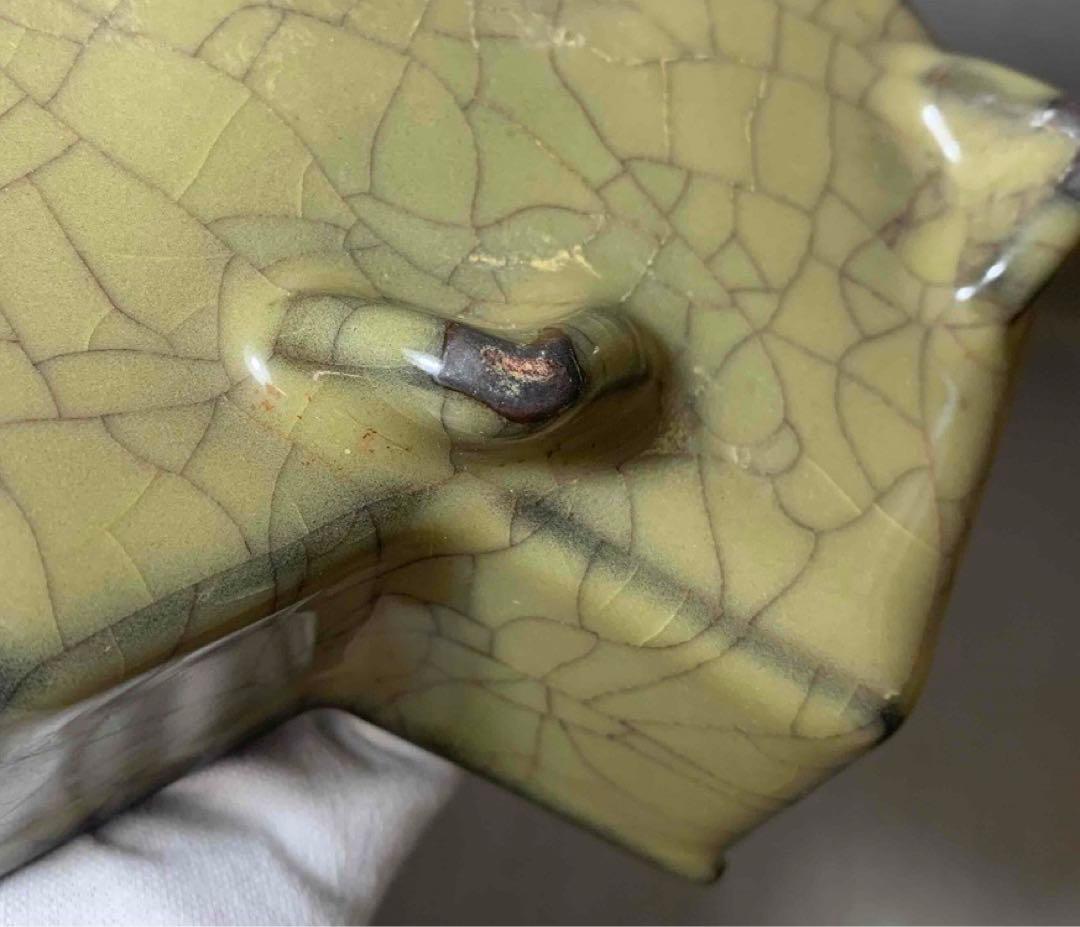 中国 足付洗筆（重菱形　鉢）　f12230902