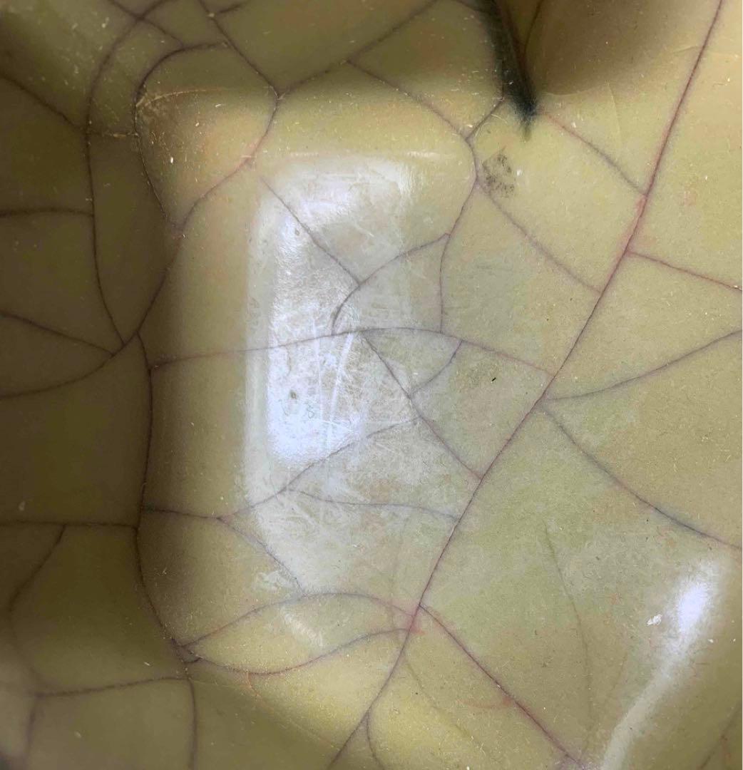 中国 足付洗筆（重菱形　鉢）　f12230902