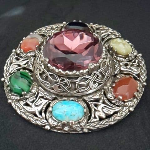 レア！！！イギリス ヴィンテージ MIRACLE社 大きなブローチ ネックレス