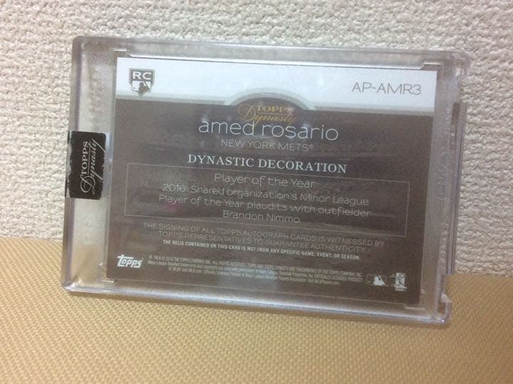 Amed Rosario ルーキー直書き直筆サインカード　世界に1枚限定！