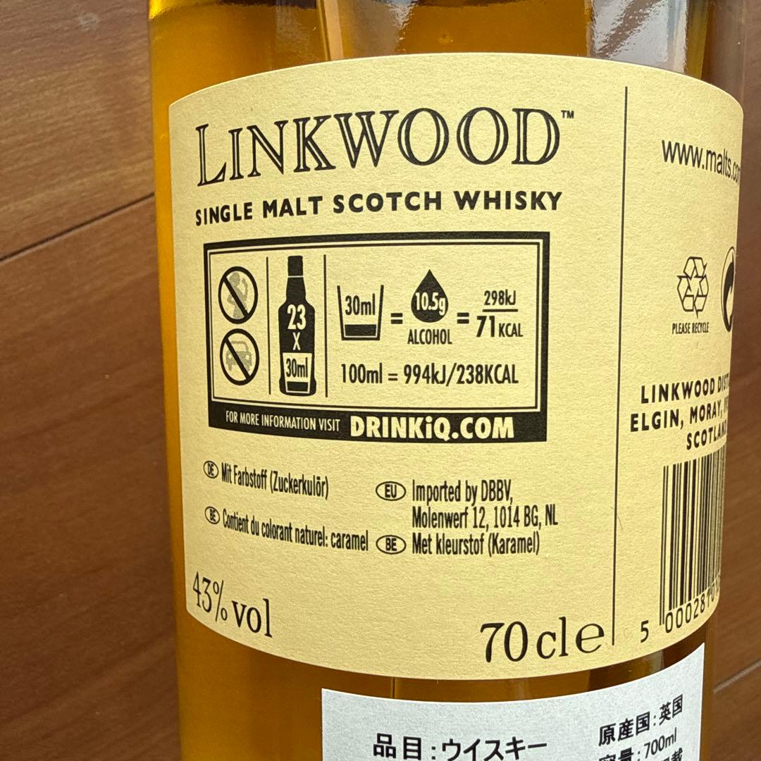 【新品未開封】LINKWOODリンクウッド12年 スコッチウイスキー 700ml
