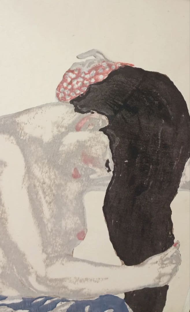 恩地孝四郎 木版画 拭髪昭和5年（1930)木蘭社発行戦前作品は極めて少なく貴重