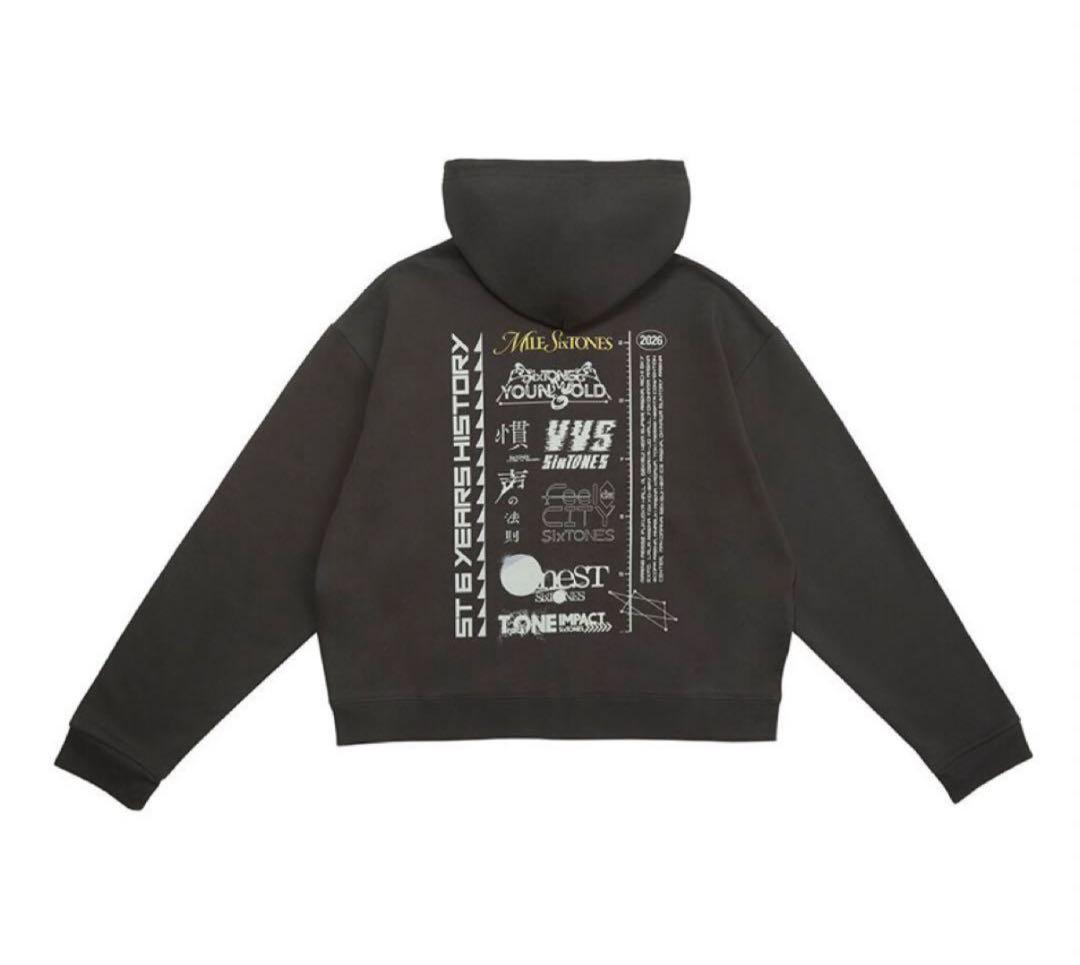 SixTONESジップアップフーディ ブラック