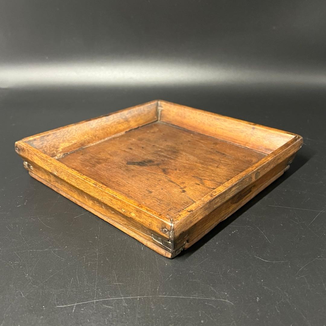李朝 四方盆 木製 角盆 酒盆 茶盆 古民藝 朝鮮古美術 民藝 花台 展示台
