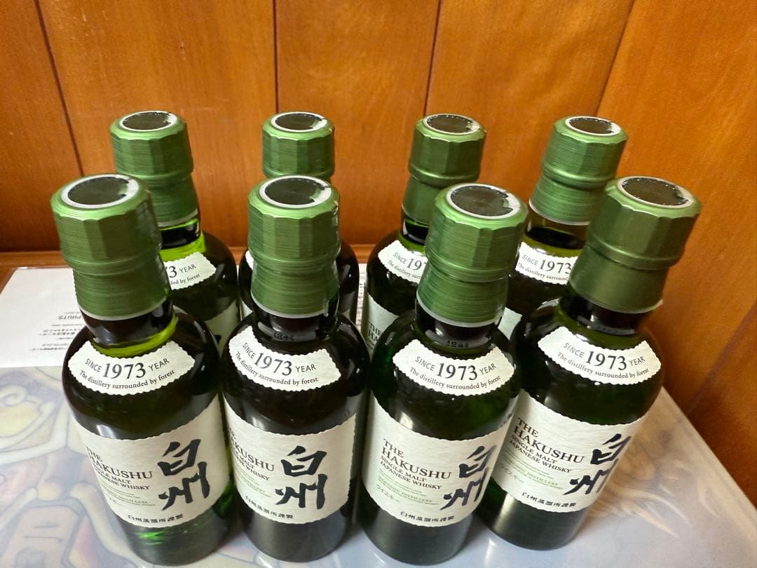 サントリーシングルモルトウイスキー 白州 180ml瓶X8本
