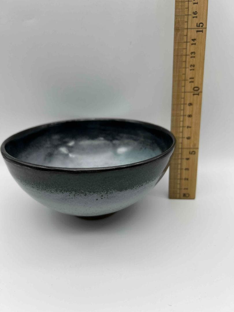 田中　宋時代黑釉窯変釉茶碗 黑釉建窯茶盞天目茶碗旧家蔵出し唐物(A-63)