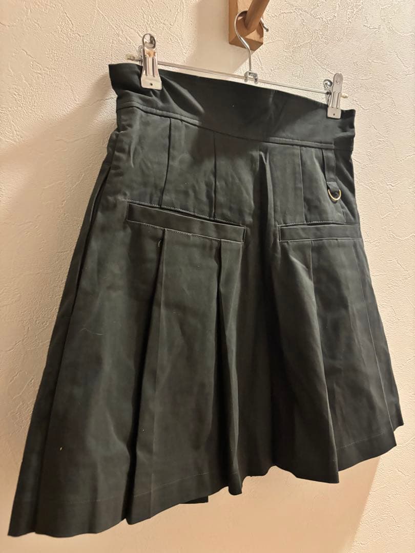 ラフロッグ　ウエストデザインスカート　グレー