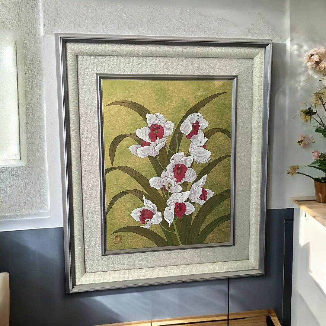 富貴花　牡丹　田中真？　フウキカ　ぼたん　和風画　日本画　ジャパニーズアート　花