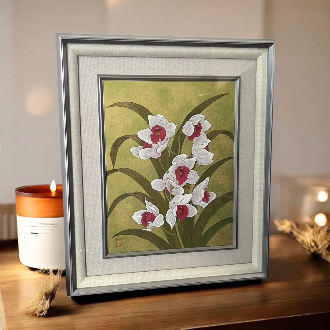 富貴花　牡丹　田中真？　フウキカ　ぼたん　和風画　日本画　ジャパニーズアート　花