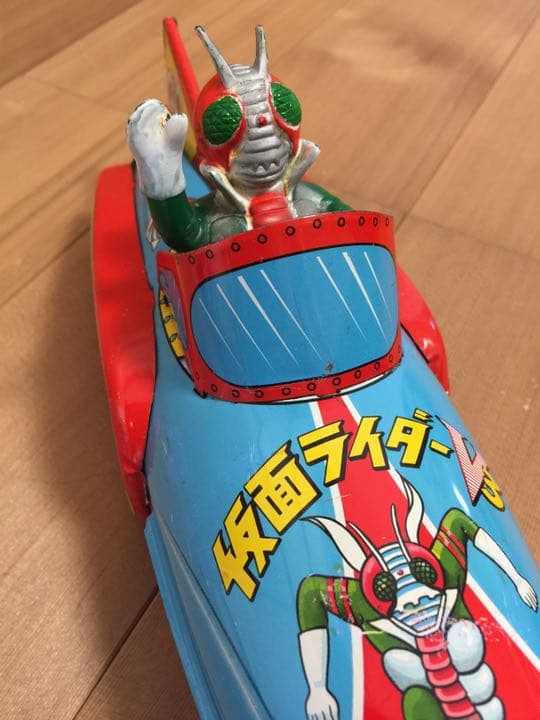 仮面ライダーブリキ‼️希少ロケット　❗️ブリキ玩具希少当時物❗️