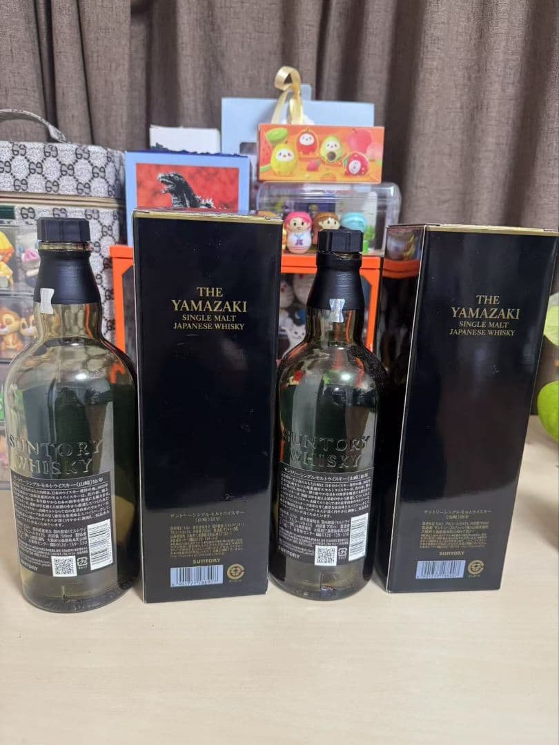山崎◆18年熟成◆シングルモルトウイスキー空瓶/外箱2本