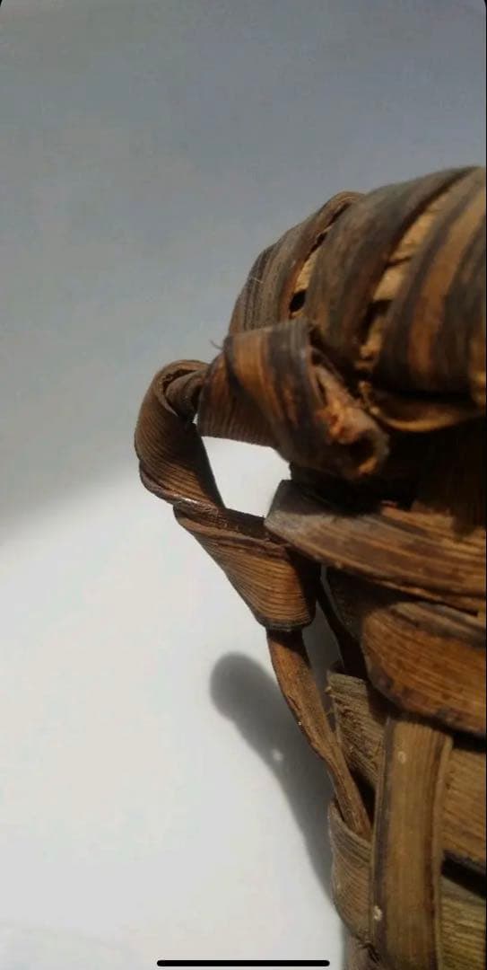 鉈籠掛花入 花器 懸花入 山葡萄 蔓 山鉈 鞘 用の美 茶道 華道 骨董 古美術