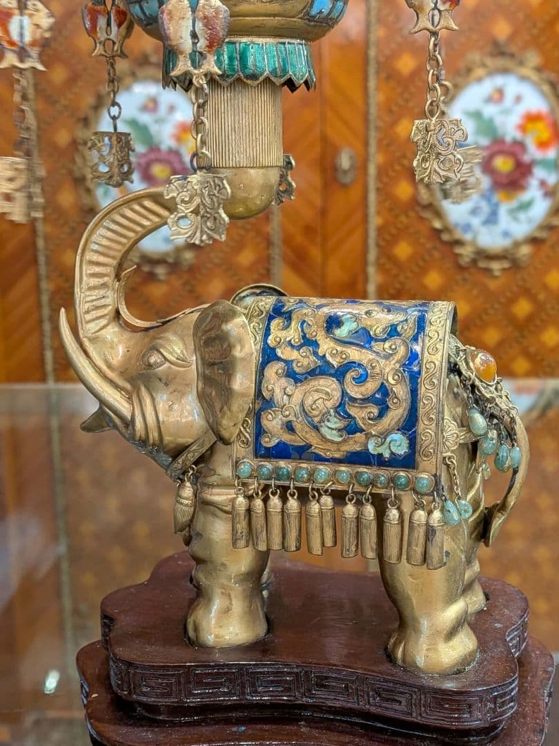 アンティーク 象 置物 骨董品 高さ36×横13×奥行9㎝