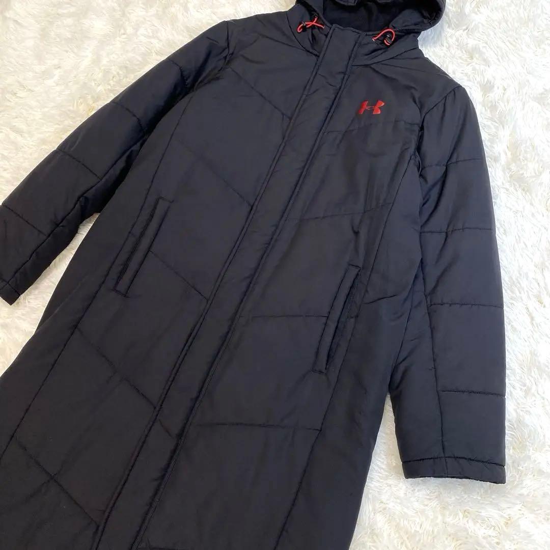 ✨超美品✨アンダーアーマー ロングベンチコート L ブラック