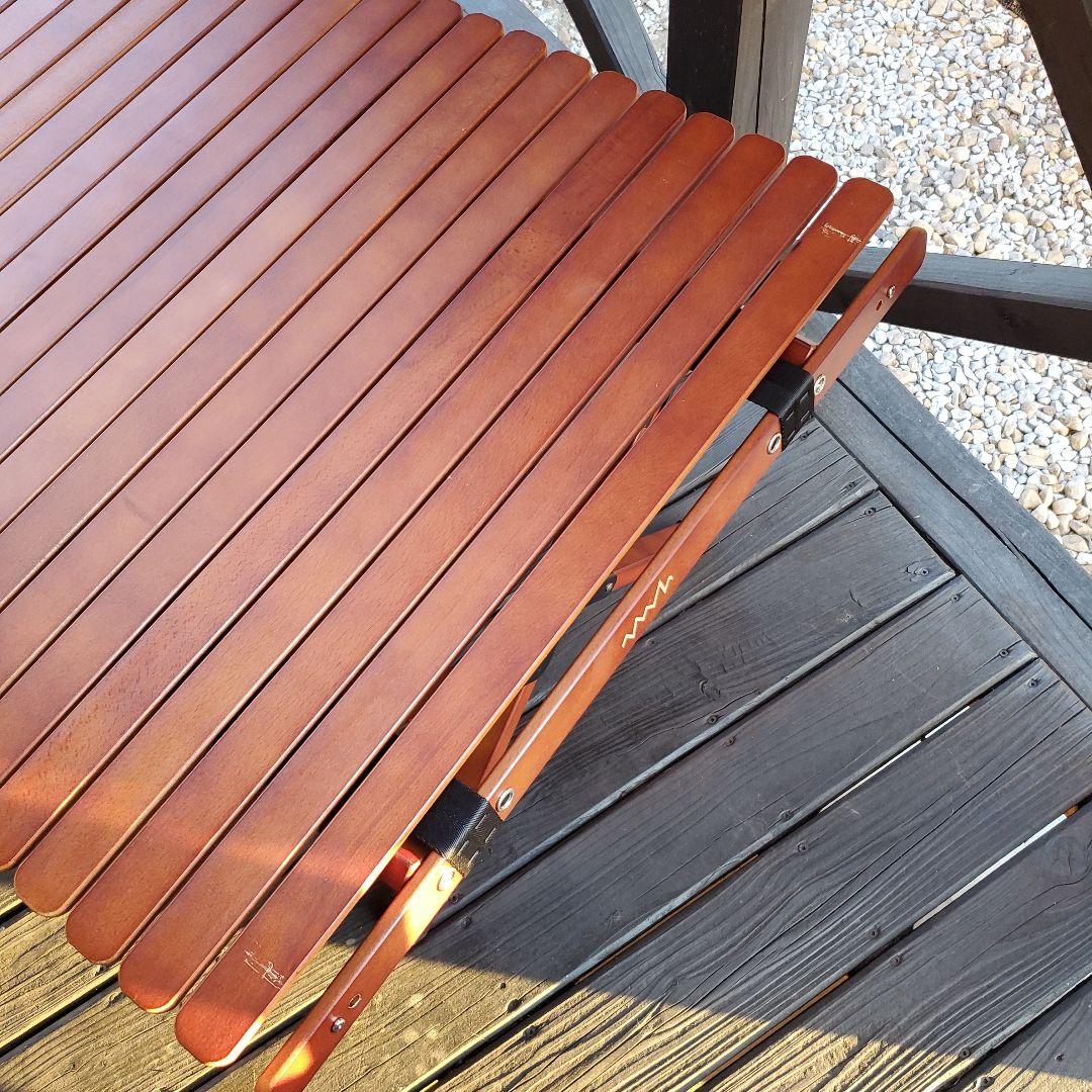 ウッドロールテーブル　アルペン木製折りたたみ