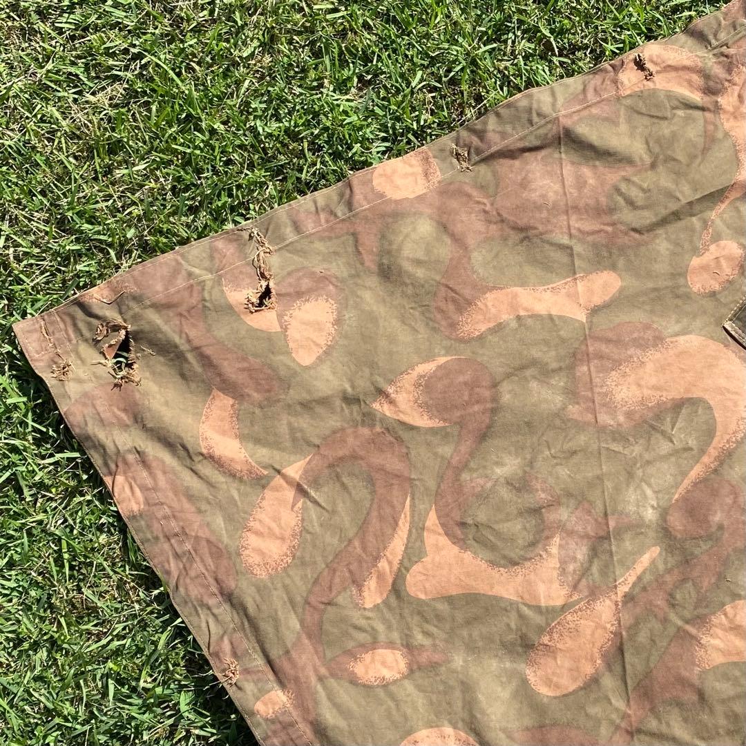 【ダメージ大】ハンガリー軍　軍幕　ポンチョ　１枚③　 迷彩　ハリケーンカモ