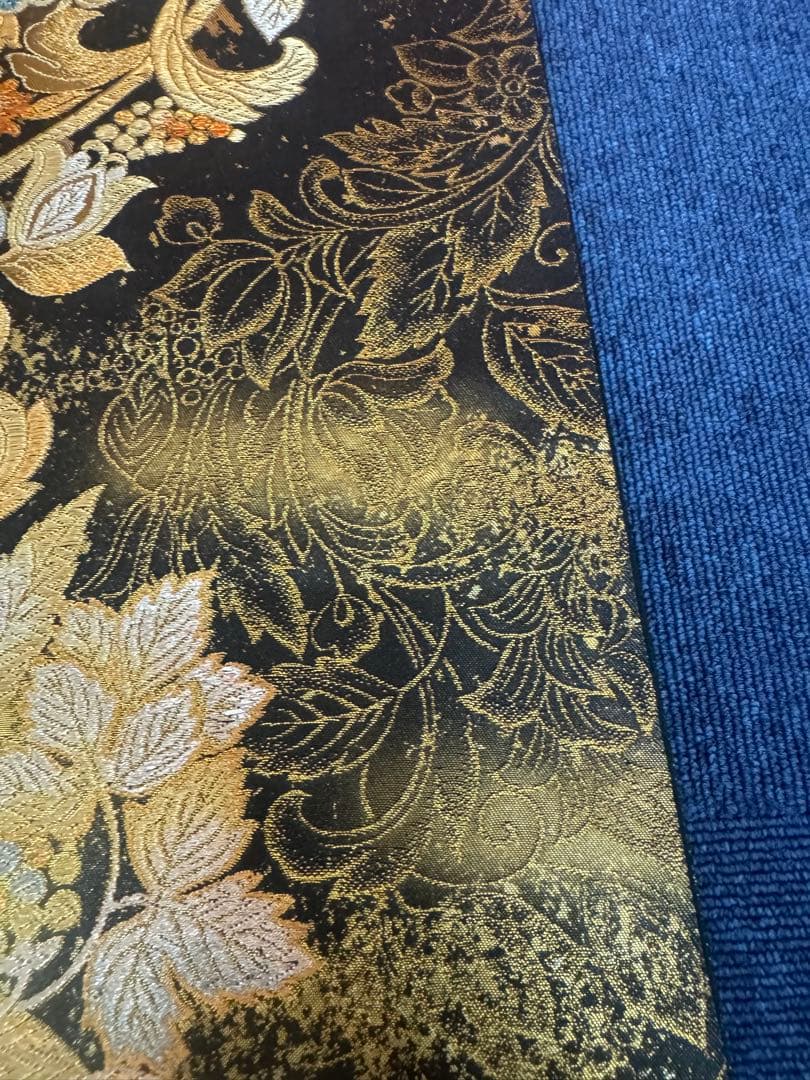 2697袋帯 古代彫金紋 西陣織 金糸　高級上質上品　約440cm 未使用