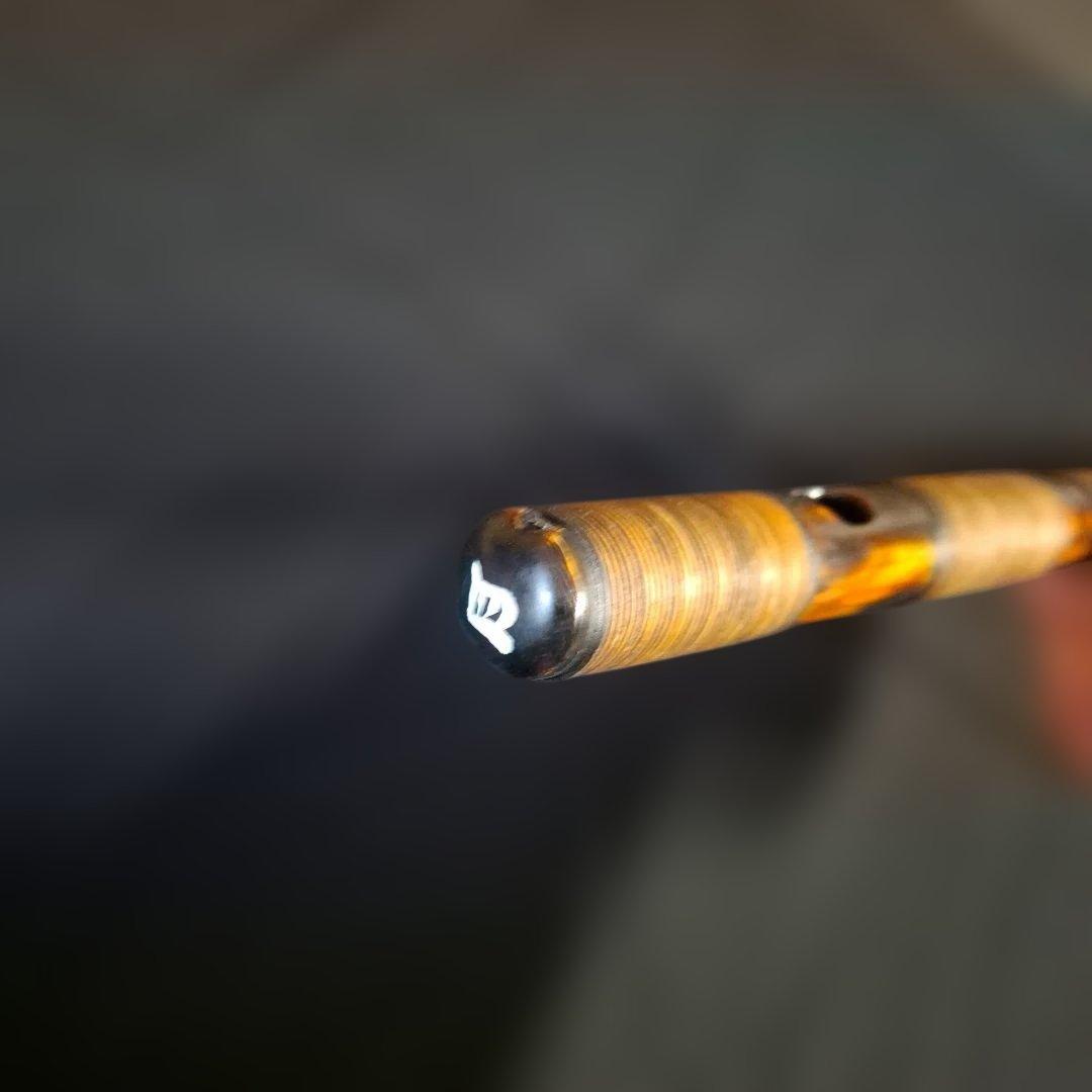 篠笛　古典調　7穴　4本調子　超鐵仕様　藤総巻き　燻風仕上げ