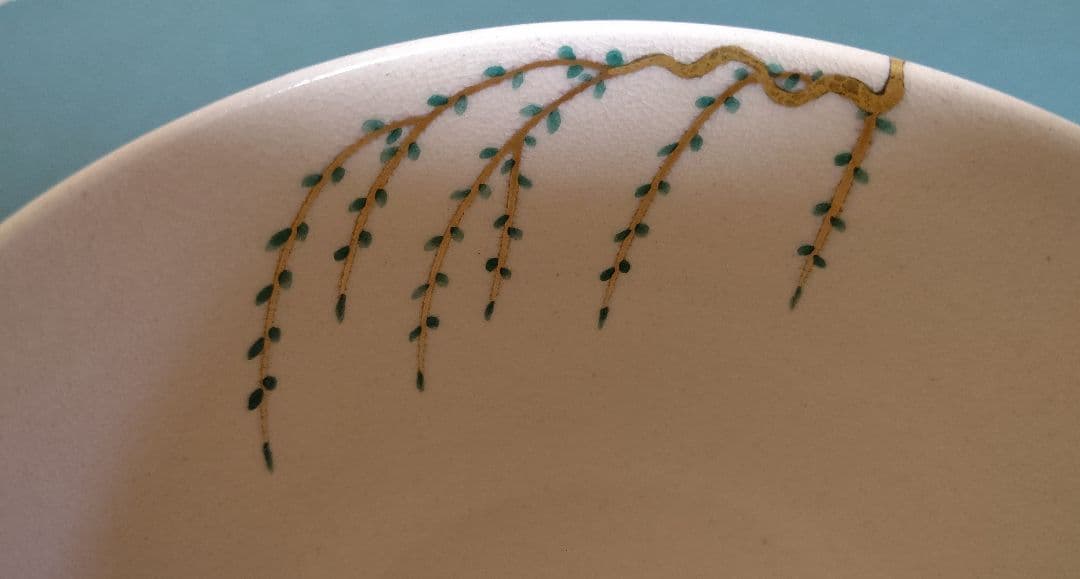 杉田祥平造 色絵仁清立雛画茶碗 清閑寺窯 木箱付 立雛 抹茶茶碗