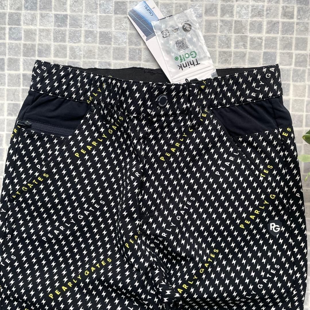 PEARLY GATES パーリーゲイツ　ジョガーパンツカミナリ柄　ネイビー　0
