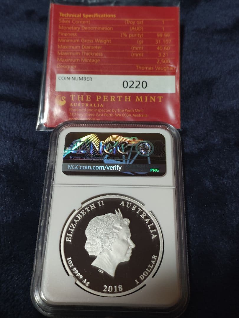 NGC PF70 オーストラリア ドラゴンとフェニックス シルバー