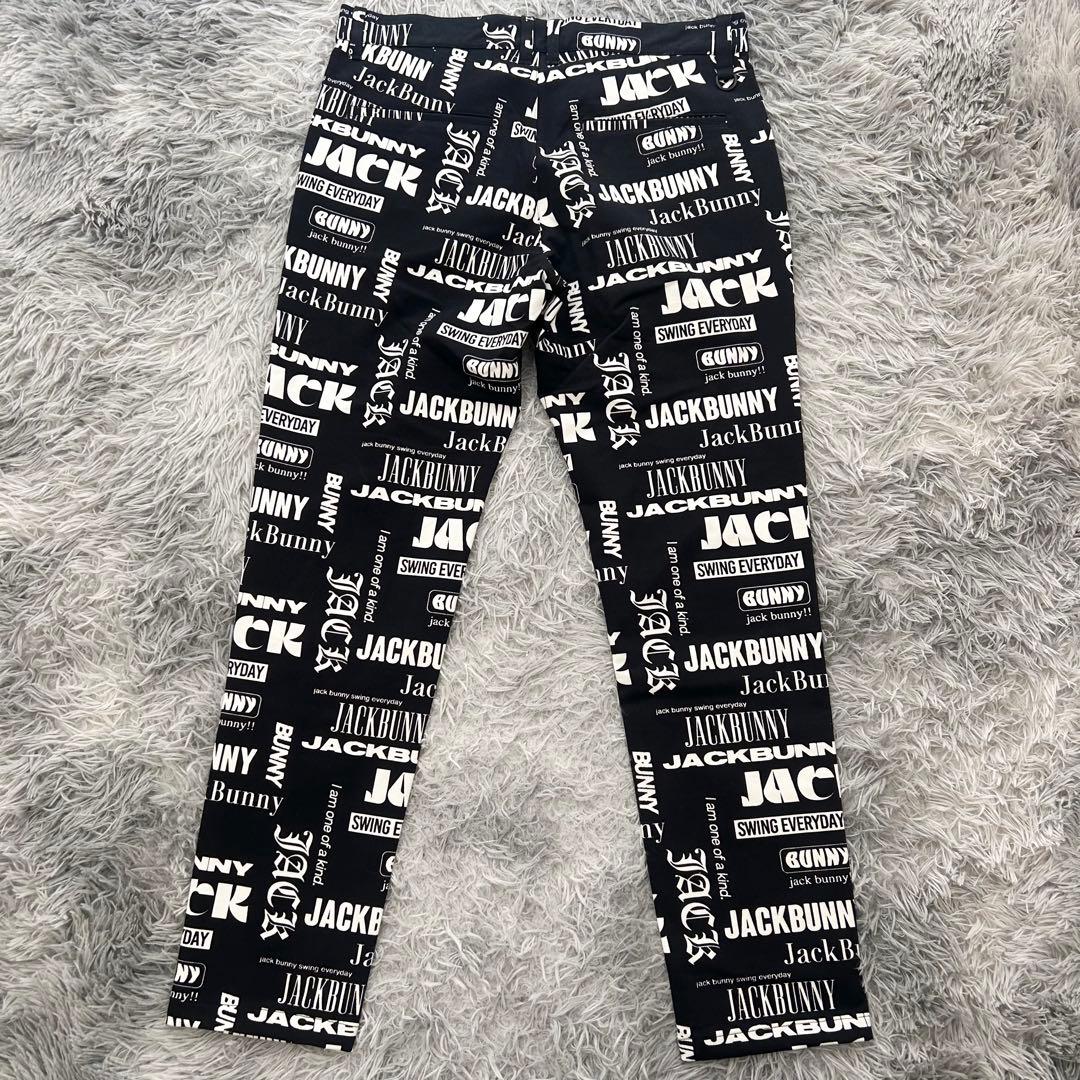 新品　ジャックバニー　パンツ　テーパード　ストレッチ　春秋　ブラック　総柄　5