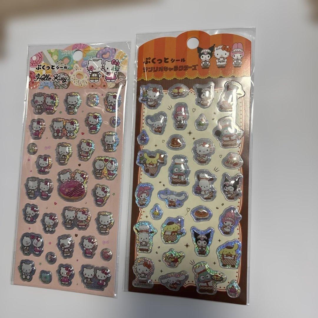 17枚　サンリオ　キティ　コットンパフィー　ウォーター　タイル　ドロップなど