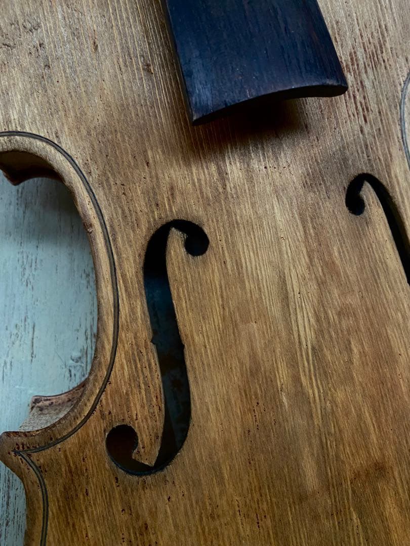 アンティークバイオリン　マット　塗装剥がれ　壁飾り　現状品　ヴァイオリン