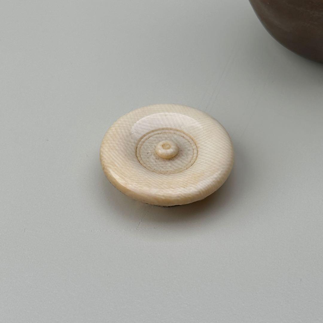 備前焼 茶入 小壺 共箱・仕覆付き 骨董品　アンティーク