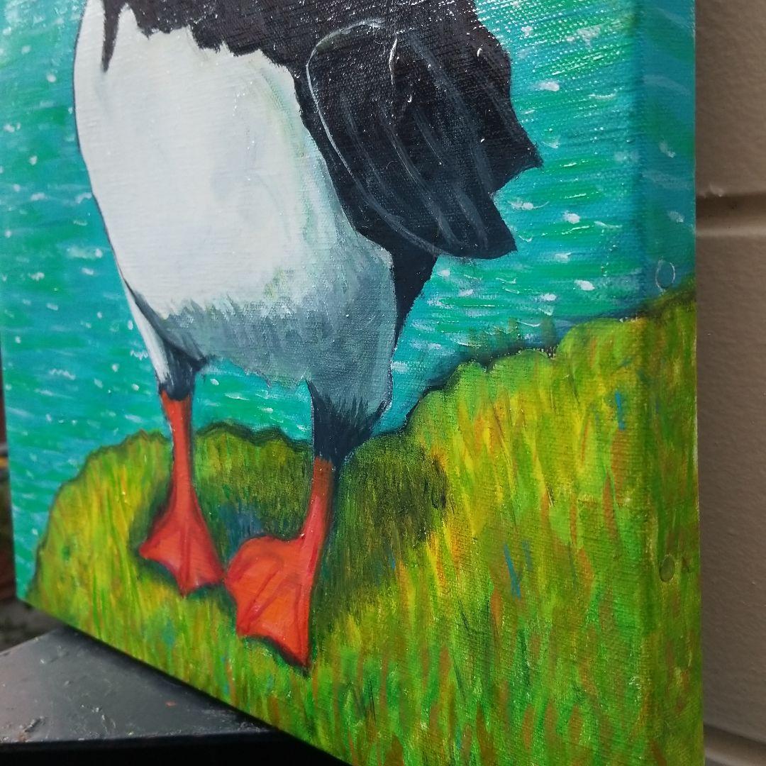 油絵　専用　お困り顔のいやし鳥パフィン