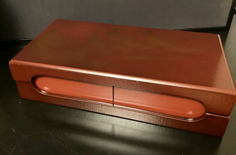 新品　象彦漆器 四方盆　菓子器 四角形 濃い赤色　箱付き