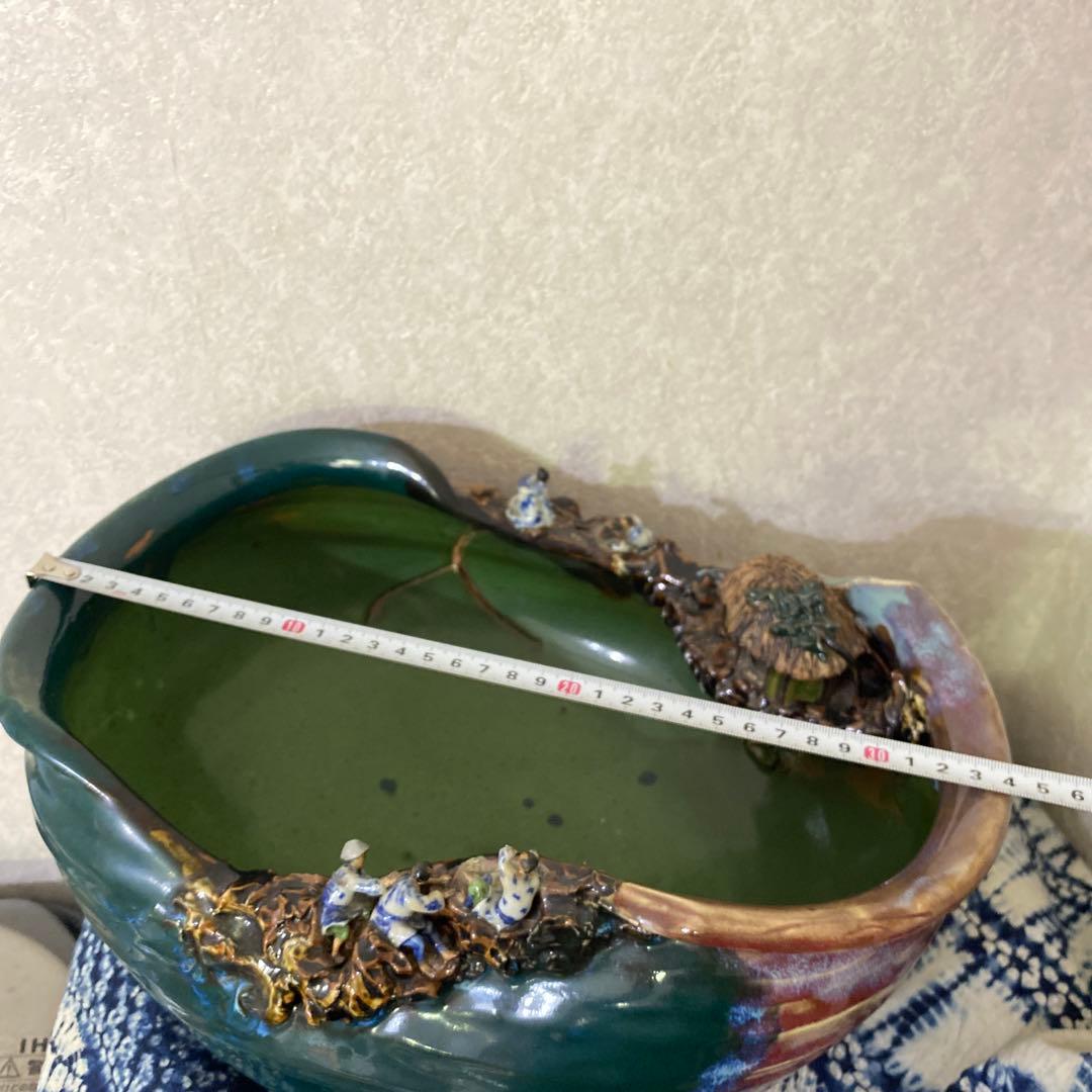 隅田焼　大鉢　石黒香ニ　井上良斎