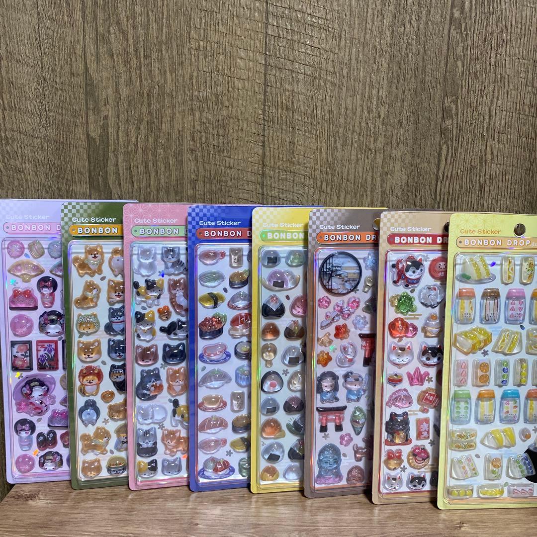 【正規品】ボンボンドロップシール　和柄　クーリア　匿名配送　8点セット