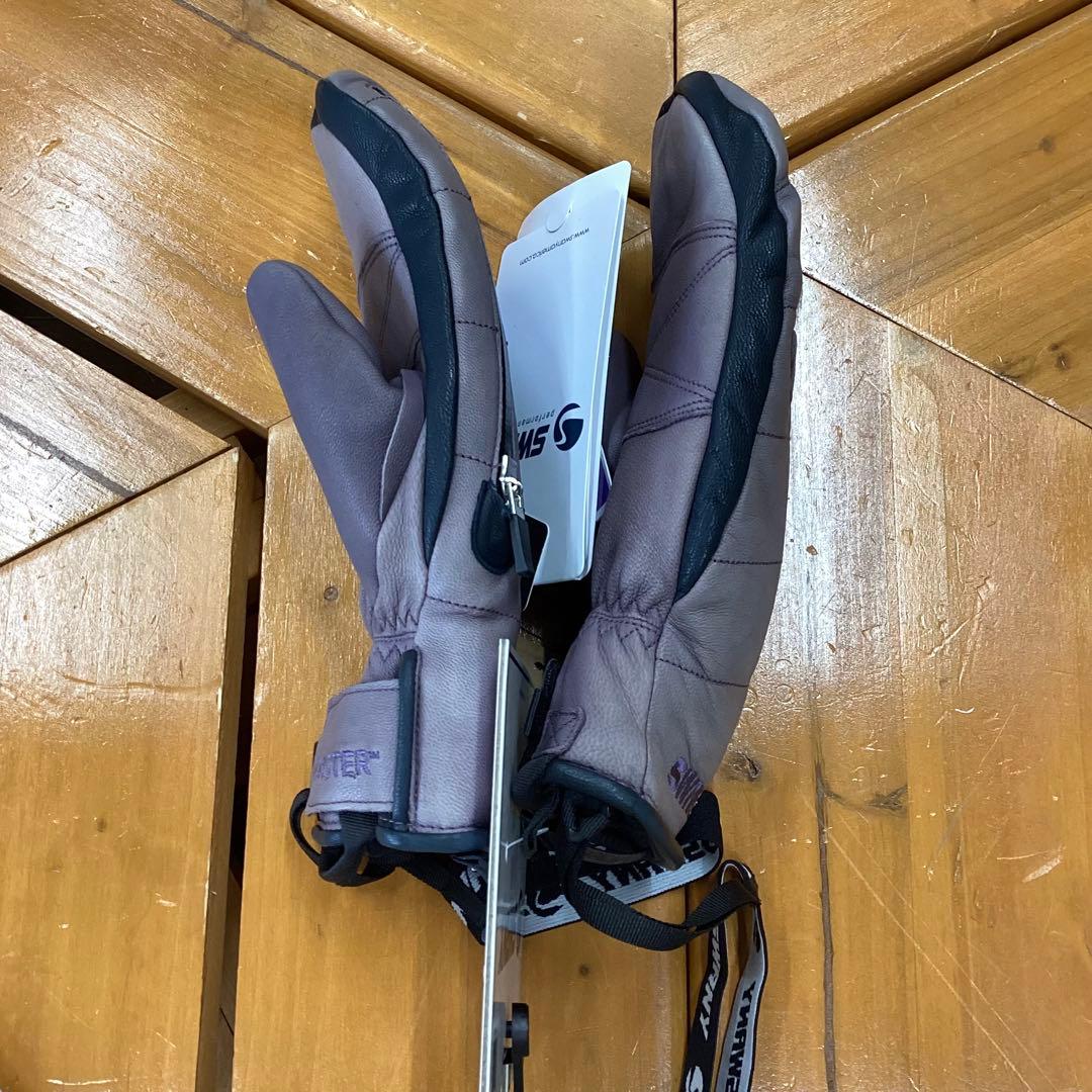 【日焼けあり】　グローブ　レザー　SWANY　レディース　スノーボード　S