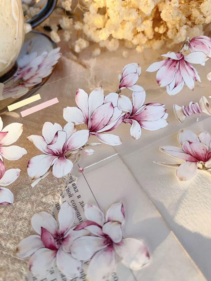 壹洱原创《玉兰花》海外マスキングテープ　マステ 【1928】