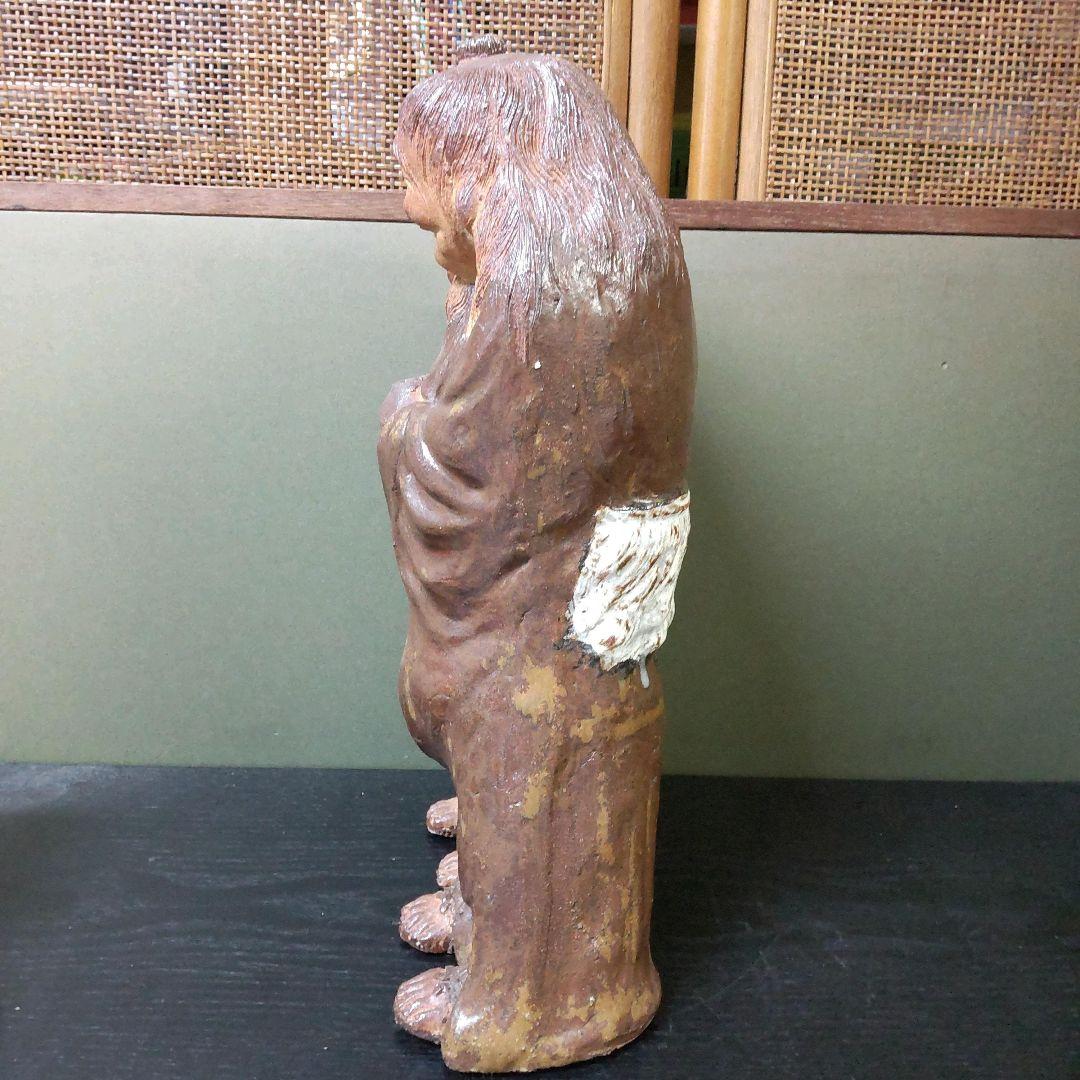 (767)✿唐津焼★三代陶痴作★寒山拾得の像★破魔おまけ付き★