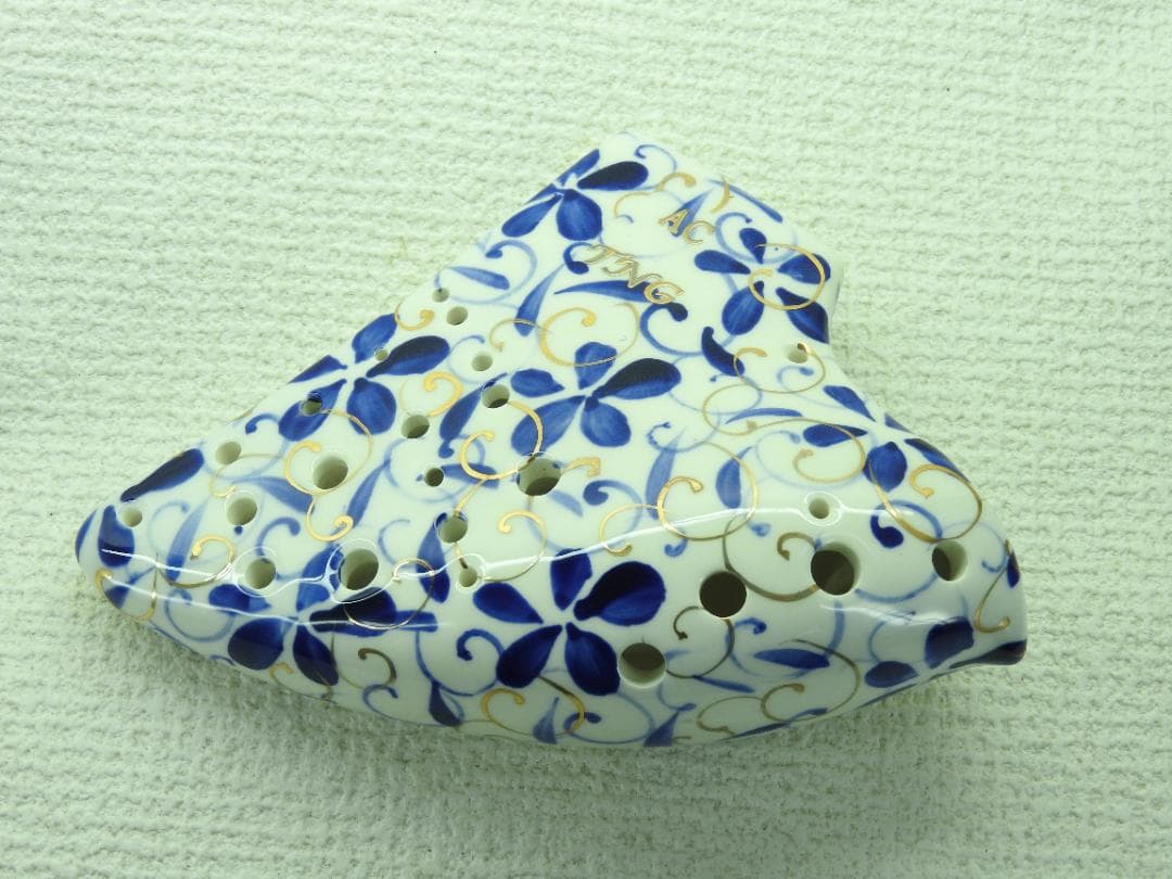 TNG トリプルオカリナ 青花瓷 中音C（AC）最高級手描き絵付け