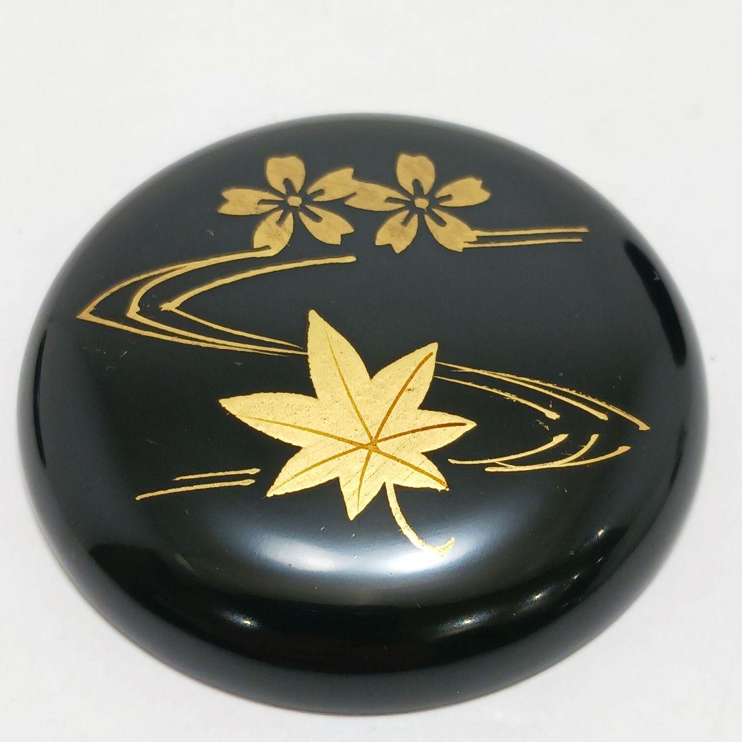 Y3336-4 茶道具 金彩 春秋流水蒔絵 棗・香合 2点セット　う