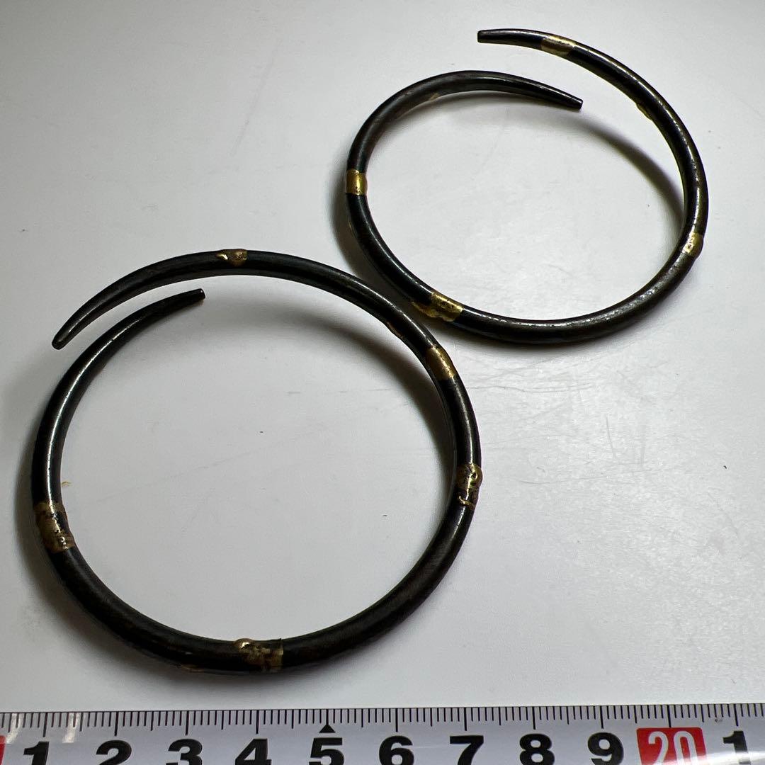 釜師　角谷莎村　象嵌　釜環　75g 東な7-1112☆2F